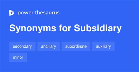 subsidiary synonym